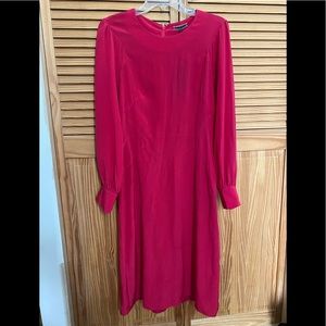 ANTHROPOLOGIE TOCCA Red Pinafore Silk Dress Sz 6